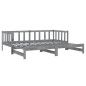 vidaXL Dormeuse Estraibile 2x(90x200) cm Grigia in Legno di Pino