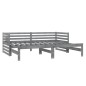 vidaXL Dormeuse Estraibile 2x(90x200) cm Grigia in Legno di Pino vidaXL Dormeuse Estraibile 2x(90x200) cm Grigia in Legno di Pino