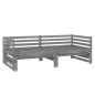 vidaXL Dormeuse Estraibile 2x(90x200) cm Grigia in Legno di Pino vidaXL Dormeuse Estraibile 2x(90x200) cm Grigia in Legno di Pino