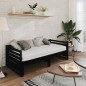 vidaXL Dormeuse Estraibile 2x(90x200) cm Nera in Massello di Pino vidaXL Dormeuse Estraibile 2x(90x200) cm Nera in Massello di Pino