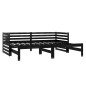 vidaXL Dormeuse Estraibile 2x(90x200) cm Nera in Massello di Pino vidaXL Dormeuse Estraibile 2x(90x200) cm Nera in Massello di Pino