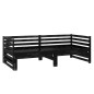 vidaXL Dormeuse Estraibile 2x(90x200) cm Nera in Massello di Pino vidaXL Dormeuse Estraibile 2x(90x200) cm Nera in Massello di Pino