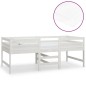 vidaXL Letto Rialzato con Materasso 90x200 cm Bianco Massello di Pino vidaXL Letto Rialzato con Materasso 90x200 cm Bianco Massello di Pino
