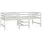 vidaXL Letto Rialzato con Materasso 90x200 cm Bianco Massello di Pino vidaXL Letto Rialzato con Materasso 90x200 cm Bianco Massello di Pino