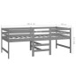 vidaXL Letto Rialzato con Materasso 90x200 cm Grigio Massello di Pino vidaXL Letto Rialzato con Materasso 90x200 cm Grigio Massello di Pino