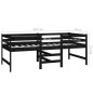 vidaXL Letto Rialzato con Materasso 90x200 cm Nero in Massello di Pino