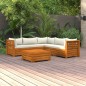 vidaXL Set Divani da Giardino 6 pz con Cuscini in Massello di Acacia vidaXL Set Divani da Giardino 6 pz con Cuscini in Massello di Acacia