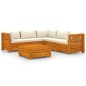 vidaXL Set Divani da Giardino 6 pz con Cuscini in Massello di Acacia vidaXL Set Divani da Giardino 6 pz con Cuscini in Massello di Acacia