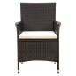 vidaXL Set Mobili da Giardino 3 pz Polyrattan Marrone vidaXL Set Mobili da Giardino 3 pz Polyrattan Marrone