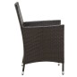 vidaXL Set Mobili da Giardino 3 pz Polyrattan Marrone vidaXL Set Mobili da Giardino 3 pz Polyrattan Marrone