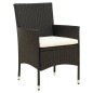 vidaXL Set Mobili da Giardino 9 pz con Cuscini in Polyrattan Nero vidaXL Set Mobili da Giardino 9 pz con Cuscini in Polyrattan Nero