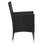 vidaXL Set Mobili da Giardino 9 pz con Cuscini in Polyrattan Nero vidaXL Set Mobili da Giardino 9 pz con Cuscini in Polyrattan Nero