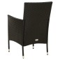 vidaXL Set Mobili da Giardino 9 pz con Cuscini in Polyrattan Nero vidaXL Set Mobili da Giardino 9 pz con Cuscini in Polyrattan Nero