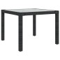 vidaXL Set da Pranzo da Giardino 5 pz con Cuscini in Polyrattan Nero vidaXL Set da Pranzo da Giardino 5 pz con Cuscini in Polyrattan Nero