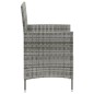 vidaXL Set da Pranzo per Esterni 3 pz con Cuscini in Polyrattan Grigio vidaXL Set da Pranzo per Esterni 3 pz con Cuscini in Polyrattan Grigio
