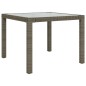 vidaXL Set da Pranzo per Esterni 3 pz con Cuscini in Polyrattan Grigio vidaXL Set da Pranzo per Esterni 3 pz con Cuscini in Polyrattan Grigio