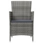 vidaXL Set da Pranzo per Esterni 3 pz con Cuscini in Polyrattan Grigio vidaXL Set da Pranzo per Esterni 3 pz con Cuscini in Polyrattan Grigio