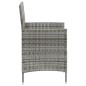 vidaXL Set da Pranzo per Esterni 3 pz con Cuscini in Polyrattan Grigio vidaXL Set da Pranzo per Esterni 3 pz con Cuscini in Polyrattan Grigio