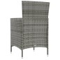 vidaXL Set da Pranzo per Esterni 3 pz con Cuscini in Polyrattan Grigio vidaXL Set da Pranzo per Esterni 3 pz con Cuscini in Polyrattan Grigio