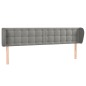 Testiera ad Orecchio Grigio Chiaro 163x23x78/88 cm in Velluto Testiera ad Orecchio Grigio Chiaro 163x23x78/88 cm in Velluto