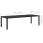 vidaXL Set Mobili da Giardino 9 pz con Cuscini in Polyrattan Nero vidaXL Set Mobili da Giardino 9 pz con Cuscini in Polyrattan Nero