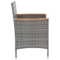 vidaXL Set da Pranzo da Esterno 5 pz con Cuscini in Polyrattan Grigio