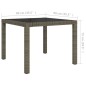 vidaXL Set da Pranzo da Esterno 5 pz con Cuscini in Polyrattan Grigio