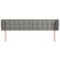 Testiera ad Orecchio Grigio Chiaro 163x23x78/88 cm in Velluto Testiera ad Orecchio Grigio Chiaro 163x23x78/88 cm in Velluto