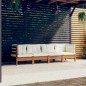 vidaXL Set Divani da Giardino 4 pz con Cuscini Legno Massello di Pino vidaXL Set Divani da Giardino 4 pz con Cuscini Legno Massello di Pino