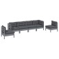 vidaXL Set Salotto da Giardino 6 pz con Cuscini Legno Massello di Pino