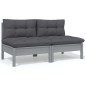 vidaXL Set Salotto da Giardino 6 pz con Cuscini Legno Massello di Pino