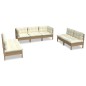 vidaXL Set Divani da Giardino 7 pz con Cuscini Legno Massello di Pino vidaXL Set Divani da Giardino 7 pz con Cuscini Legno Massello di Pino