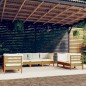 vidaXL Set Divani da Giardino 7 pz con Cuscini in Legno di Pino vidaXL Set Divani da Giardino 7 pz con Cuscini in Legno di Pino