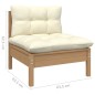 vidaXL Set Divani da Giardino 6 pz con Cuscini Miele Legno di Pino vidaXL Set Divani da Giardino 6 pz con Cuscini Miele Legno di Pino