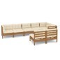 vidaXL Set Divani da Giardino 8 pz con Cuscini Miele Legno di Pino vidaXL Set Divani da Giardino 8 pz con Cuscini Miele Legno di Pino