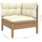 vidaXL Set Divani da Giardino 6 pz con Cuscini Miele Legno di Pino vidaXL Set Divani da Giardino 6 pz con Cuscini Miele Legno di Pino
