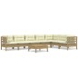 vidaXL Set Divani da Giardino 8 pz con Cuscini Miele Legno di Pino vidaXL Set Divani da Giardino 8 pz con Cuscini Miele Legno di Pino