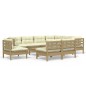 vidaXL Set Divani da Giardino 10 pz con Cuscini Miele Legno di Pino vidaXL Set Divani da Giardino 10 pz con Cuscini Miele Legno di Pino