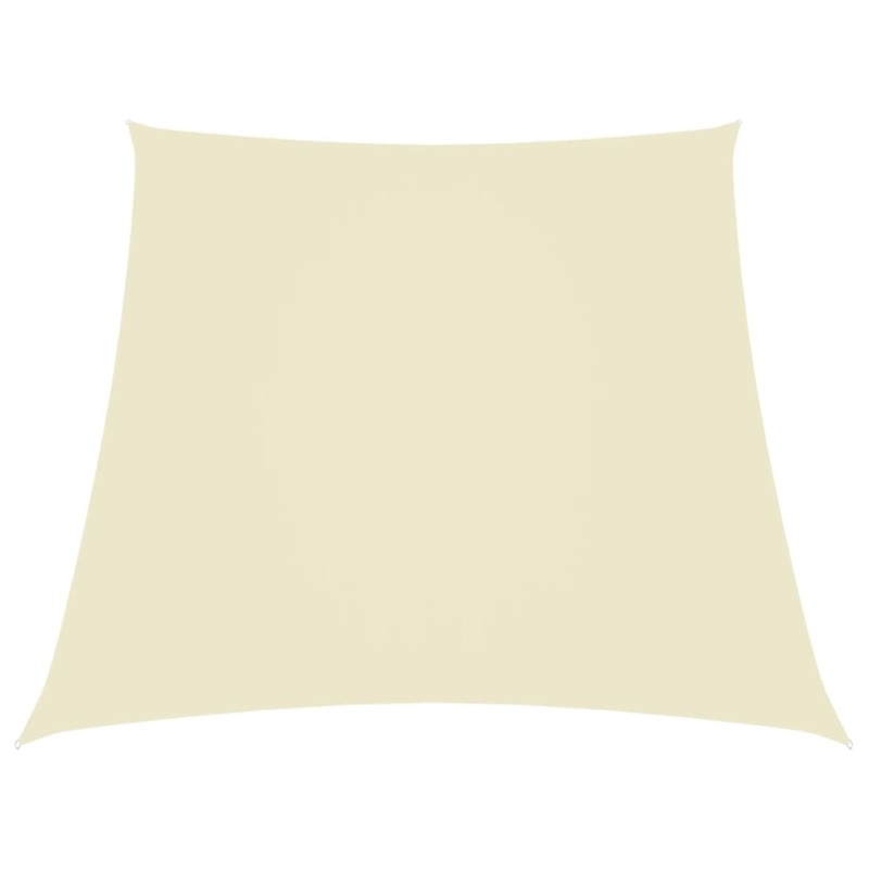 Parasole a Vela in Tela Oxford a Trapezio 2/4x3 m Crema Parasole a Vela in Tela Oxford a Trapezio 2/4x3 m Crema