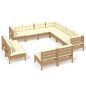 vidaXL Set Divani da Giardino 11 pz con Cuscini Miele Legno di Pino vidaXL Set Divani da Giardino 11 pz con Cuscini Miele Legno di Pino