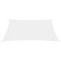 Parasole a Vela in Tessuto Oxford Rettangolare 2x3,5m Bianco