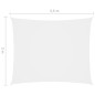Parasole a Vela in Tessuto Oxford Rettangolare 2x3,5m Bianco