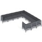 vidaXL Set Divani da Giardino 11 pz con Cuscini Grigi Massello di Pino vidaXL Set Divani da Giardino 11 pz con Cuscini Grigi Massello di Pino