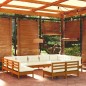 vidaXL Set Divani da Giardino 11 pz con Cuscini Miele Legno di Pino vidaXL Set Divani da Giardino 11 pz con Cuscini Miele Legno di Pino