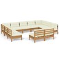 vidaXL Set Divani da Giardino 11 pz con Cuscini Miele Legno di Pino vidaXL Set Divani da Giardino 11 pz con Cuscini Miele Legno di Pino