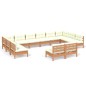 vidaXL Set Divani da Giardino 12 pz con Cuscini Miele Legno di Pino vidaXL Set Divani da Giardino 12 pz con Cuscini Miele Legno di Pino