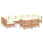 vidaXL Set Divani da Giardino 9 pz con Cuscini Miele Legno di Pino