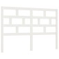Testiera per Letto Bianca 156x4x100cm in Legno Massello di Pino Testiera per Letto Bianca 156x4x100cm in Legno Massello di Pino