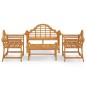 vidaXL Set Salotto per Giardino 4pz Legno Massello di Teak vidaXL Set Salotto per Giardino 4pz Legno Massello di Teak