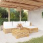 vidaXL Set Divani da Giardino 5 pz con Cuscini Legno Massello di Teak vidaXL Set Divani da Giardino 5 pz con Cuscini Legno Massello di Teak